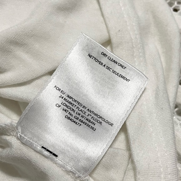 Leifsdottir Anthropology Long White Dress Women’s Size 6 - Picture 12 of 14